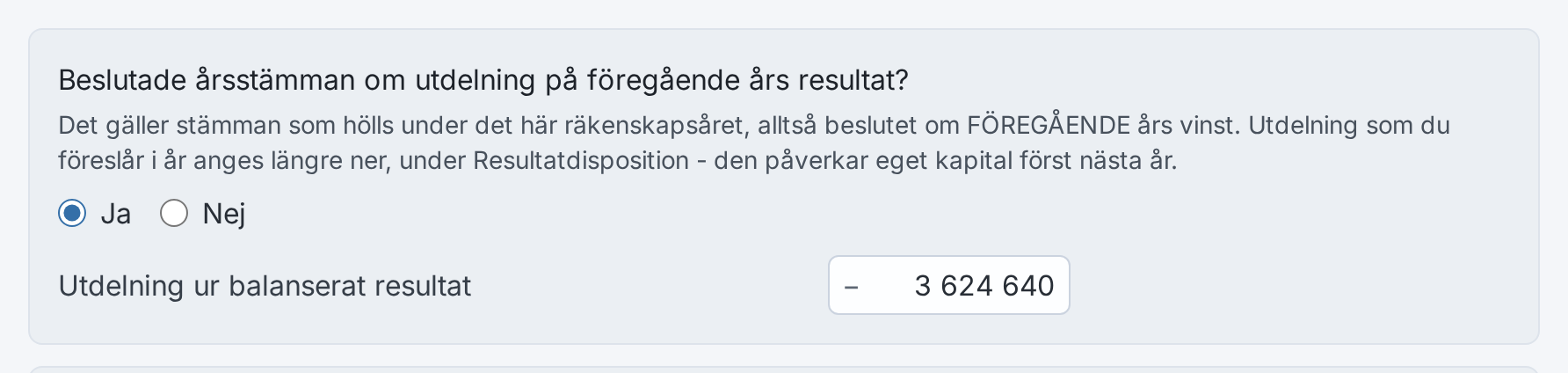 Frågan om utdelning i Skickly, besvarad med belopp